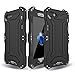 iphone 7 plus case,Feitenn Water resistant Armor case Extreme Alloy Aluminum Metal Bumper Gorilla Glass Soft Rubber Military Heavy Duty Shockproof Hard Case For iphone 7 plus 5.5 inch (Black)