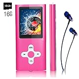 MP3 Player/Music Player,EVASA with a 16 GB TF Card Portable Digital Music Player/Video/Voice record/FM Radio/E-Book Reader,Ultra Slim 1.8''Screen