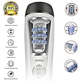 Large Size 2 in 1 Release hands and Built-in Multi-Frequency Vibration Male Masturbation Cup Beads 360° Tied Up and Automatic Piston Thrusting Retractable Man Toy