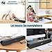 LENRUE PC Soundbar Stereo Bluetooth Sound Bar with Mic AUX/RCA FM Function, USB, Micro SD Card Support for Projector, Tablet, PC, Desktop, Smartphone, TV(No Remote)