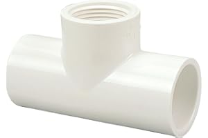 NIBCO Fig No 402-101, 3/4 in. x 3/4 in. x 1/2 in. PVC Tee Slip x Slip x Female Iron Pipe Thread (FIPT), Schedule 40, Threaded
