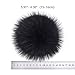 Real Raccoon Fox Fur Pompom with Button Big Fur Ball for Beanies DIY Accessory