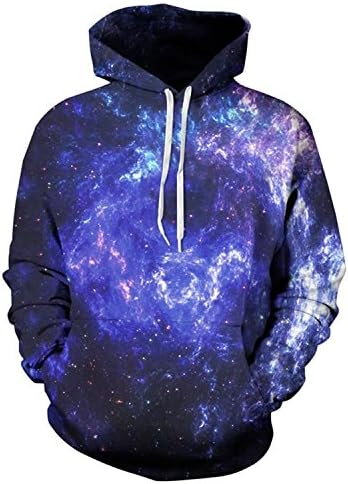 Jeff Tribble Space Galaxy Hoodies Men/Women 3D Sweatshirts With Hat Print Blue Nebula Thin Hoody Tops DM127 XXXL