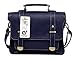 EOSUSI Women's Faux Leather Briefcases Messenger Bag Ladies Handbags, Blue