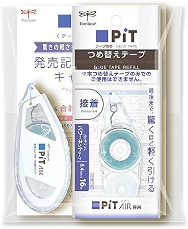 Amazon トンボ鉛筆 テープのり ピットエアー お試し本体 5m 詰め替えパック Hcb 132p テープのり 文房具 オフィス用品