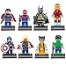DEGAMI 8pcs Superhero Mini Building Block Action Figures - Mini Super Heroes Figures with Accessories - Super Heroes Set Building Blocks - Building Blocks Brick DIY Toys Children