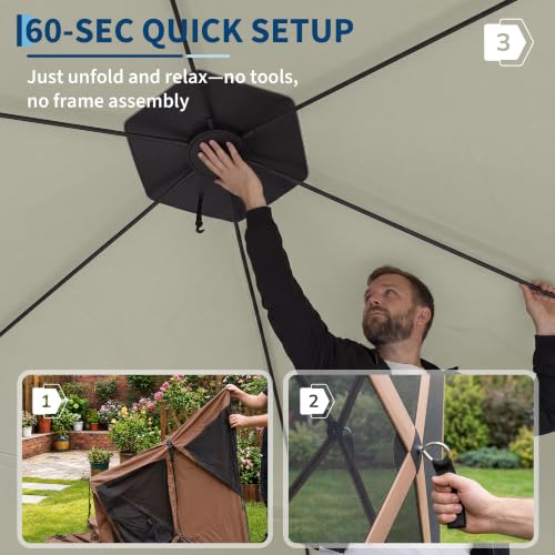 Garvee 12x12 Pop Up Gazebo Review: Hexagonal Screen Tent with Side Panels image 23