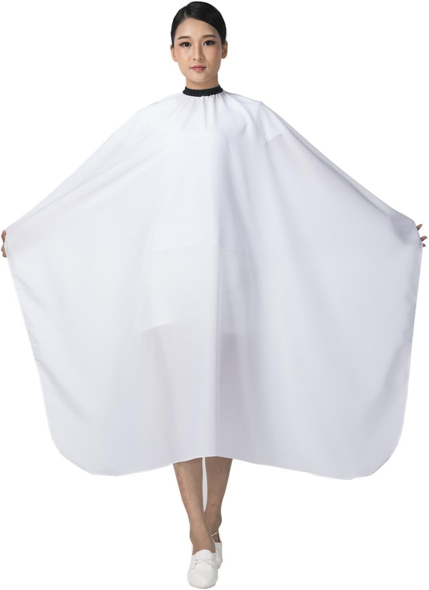 SMARTHAIR Professional Salon Barber Cape Hair Cutting Gown,54"x62",White, C026005B, 1.37X1.57 m (Pack of 1)