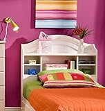 South Shore Summer Breeze Twin Headboard in White Wash Finish