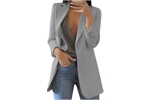 CLLIOS Women's Long Sleeve Casual Blazer Oversized Blazer Coat Open Front Cardigan Jacket Plus Size Blazers Work Dress Jacket