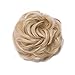 Scrunchy Updo Wavy Straight Hair Bun Clip Messy Donut Chignons Synthetic Hairpiece Hair Extension (dark blonde & bleach blonde-thicker)thumb 3