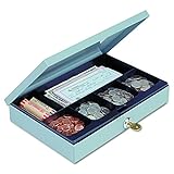 STEELMASTER Low Profile Steel Cash Box with Security Lock, 11.25 x 2 x 7.5 Inches, Gray (221618001)
