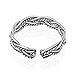 AeraVida Oxidized Celtic Weave Design Sterling Silver Toe Ring or Pinky Ring | Celtic Toe Rings for Women Sterling Silver | Sterling Silver Adjustable Toe Ring | Unisex Toe Ring