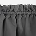 Deconovo Room Darkening, Thermal Insulated Door Curtain for Living Room (Dark Grey, 25x72 in, 2 Panels)