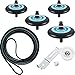Dryer Repair Kit Compatible with Samsung Includes DC97-16782A Drum Roller, 6602-001655 Tension Belt and DC93-00634A Idler Pulley Replace AP5325135, AP4373659, AP6038887, PS4221885, PS4133825 (Style 1)