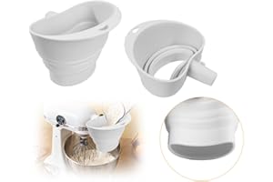 Flour Funnel for KitchenAid Mixer, KitchenAid Stand Mixer Attachment Accessory, Large-Capacity Collapsible Anti-Splash Funnel