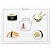 Asian Cuisine Sushi and Chinese Take Out Food Enamel Lapel Pin Set