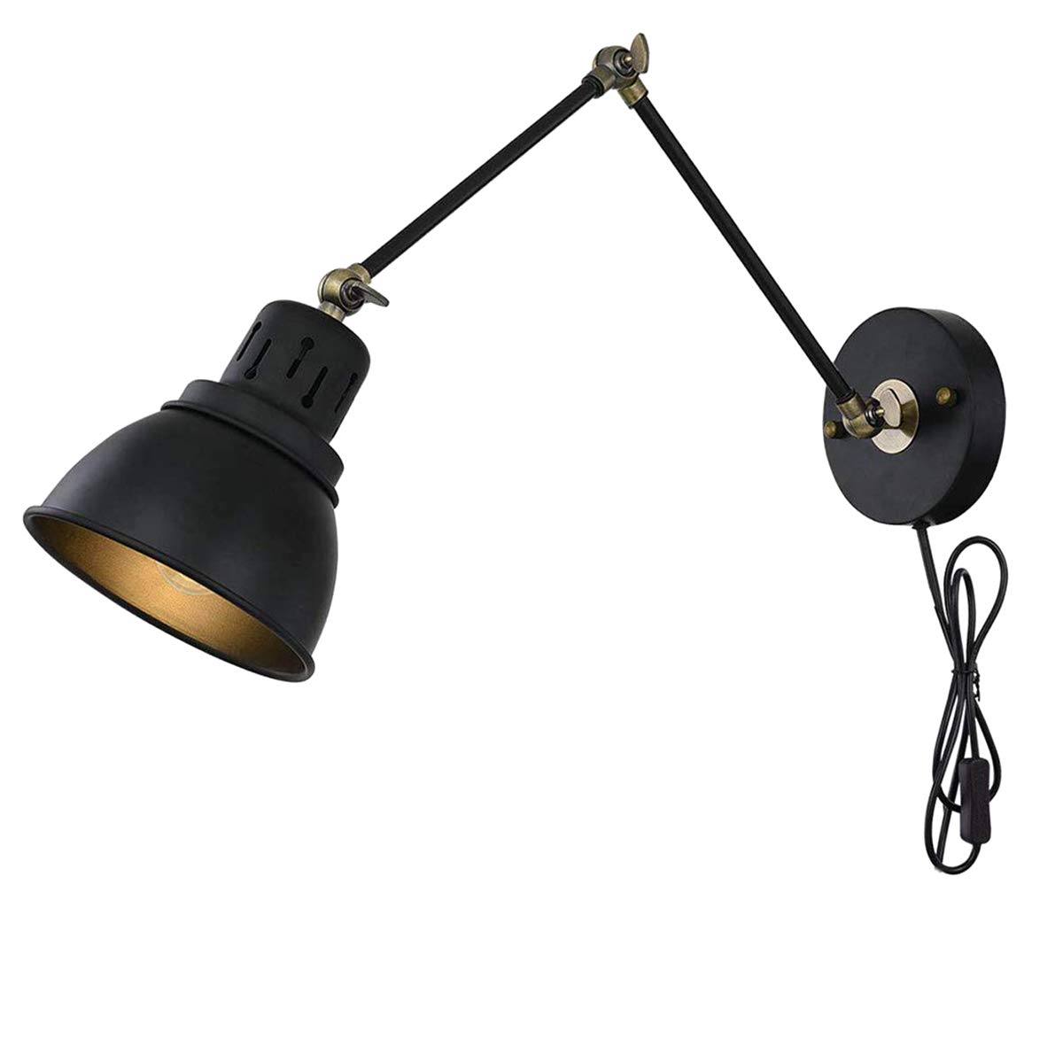 Wandleuchte Vintage Innen Wandlampe Mit Schalter Und 1 8m
