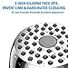 High Pressure Shower Head, 3 Inch Anti-clog Anti-leak Fixed Chrome Showerhead, Wall Mount, Adustable Metal Swivel Ball Joint with Filter for Low Flow Showers (Silver Chrome)