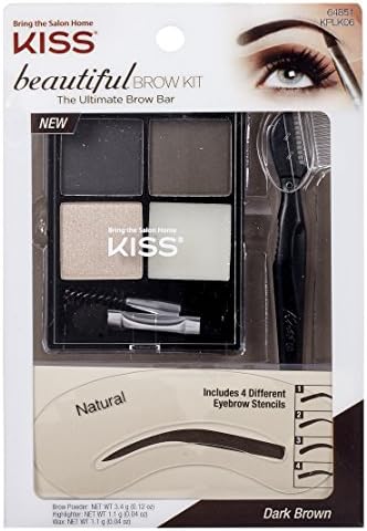 Kiss Beautiful Brow Kit Dark Brown