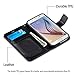 Galaxy S6 Case, J&D [Stand View] Samsung Galaxy S6 Wallet Case [Slim Fit] [Stand Feature] Premium Protective Case Wallet Leather Case for Samsung Galaxy S6 (Aqua)