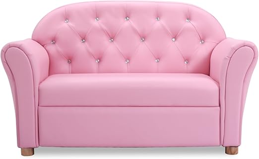 Amazon Com Costzon Kids Sofa Pu Leather Upholstered Couch