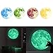 Beautyonline Glow in The Dark Moon Wall Decals 20cm Wall Sticker Luminous Sticker at Night Removable Adhesive Wall Decal for Kids Boy and Girl Bedroom