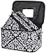 Ever Moda Black Damask Cosmetic Makeup Train Case (2-piece set)