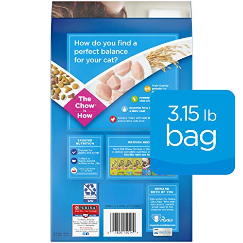 Purina Cat Chow High Protein Dry Cat Food, Complete (4) 3.15 Lb. Bags