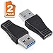 ELECTOP USB 3.1 to USB A Adapter (2 Pack), Up to 5Gbps,Type C to USB 3.1 Converter,Support Data Sync and Charging, Compatible with Laptops, Power Banks, Chargers, Devices with Standard USB A Ports