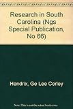 Front cover for the book Research in South Carolina by Ge Lee Corley Hendrix