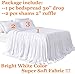 Queen's House Ruffle Skirt Bedspread French Country Bedspread White King Size 3 Piece Set