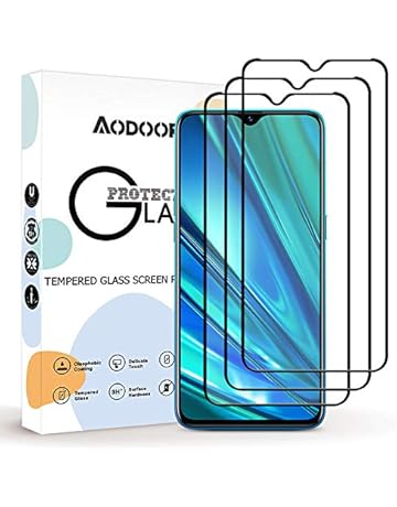 Aodoor Protector Pantalla Realme 5 Pro, [3 Pack] [9H Dureza] Cristal Templado, [Resistente a Arañazos] Vidrio Templado Screen Protector para Realme 5 Pro