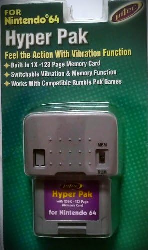 Hyper Pak for Nintendo 64 123 Page Memory Card and Rumble Pak