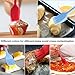 Verigle Heat Resistant Food Grade for for BBQ Grill Barbecue Baking Kitchen Cooking, 8.3 inch, Red&Blue