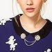 Round Collar Tips Shirt Stud Neck Brooch with Chain Tassels Golden