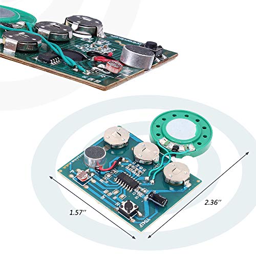 Icstation 30 Seconds Recorder Light Sensor Sound Module Voice Recording with MIC for Mother's Day DIY Musical Gift Box Speaking Greeting Card Birthday Christmas Valentine