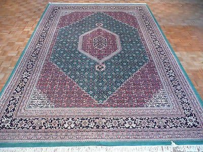 9'6 x 13'9 HAND KNOTTED GREEN PERSIAN BIJAR DESIGN ORIENTAL RUG G1225