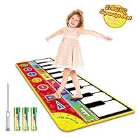 Magicfun Musical Piano Mat, Kids Musical Mats 8 Instrument Sounds 5 Play Modes with 3xAA Batteries and Screwdriver Set Dance and Learn Mat for 2 3 3+ Year Old Boy Girl Toys 58.26