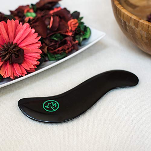 Gua Sha Scraping Massage Tool - Long and Heavy - Bian Stone Gua-sha Set - Includes Carry Bag, Nitrile Gloves, eBook… - Image 7