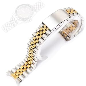 BEHLINE 20mm Watch Band Strap Replacement For 36mm Rolex Datejust 16234,1601,16200,1603 Stainless Steel