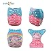 Babygoal Baby Cloth Diapers for Girls, One Size Pocket Adjustable Reusable Nappy 6pcs+6 Inserts+6pcs Bamboo Wipes 6YDG04