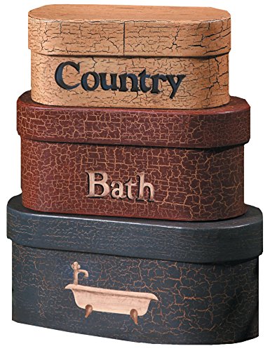 Your Hearts Delight 8 by 4-Inch Country Bath Nesting Boxes, Large