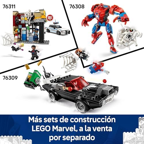 LEGO Marvel Spider-Man vs. Anti-Venom Robotic Armor Superhero Toy com Figura de Robô e Minifiguras, Role Playing e Jogo de Batalha, Presente para Meninos e Meninas 6 Anos e Mais Velhos 76308