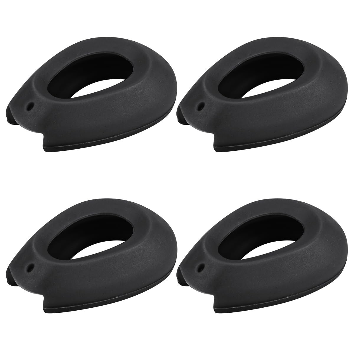 Photo 1 of FERCAISH Silicone Hair Dye Ear Covers - 2 Pairs Waterproof Ear Protector Caps Hair Dye Earmuffs for Hairdressing Salon, Spa, Bathing and Showers(Black)