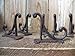Coat Hat Hooks Cast Iron Lot Set of 6 Double Hook 4.5