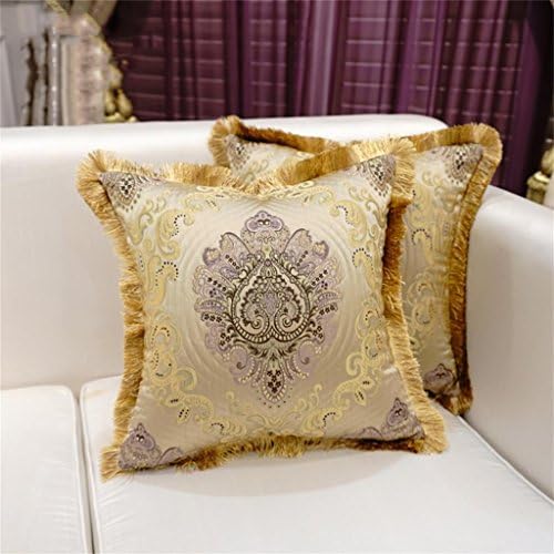 ALUS-48cm48cm 18in18inThe new European-style beige sofa cushion cover tassel bed pillow cushion covers pillow cover