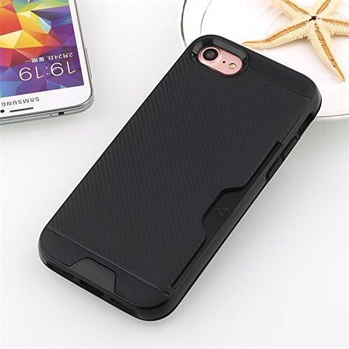 iPhone 7 Plus / iPhone 8 Plus Case, MOBITEX | Card Wallet Shockproof Hard Armor Protective Case for iPhone 7 Plus (2016) / iPhone 8 Plus (2017) - Black