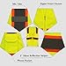 SHORFUNE High Visibility Mesh Safety Vest with 10 Pockets, Mic Tabs, Zipper and Reflective Strips, Reflective Construction Vest for Men and Women, ANSI/ISEA Standards, Yellow, XL