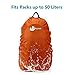 Jepeak Waterproof Backpack Rain Cover, 35L-45L Daypack Rainproof Dustproof Protector Raincover (Elastic Adjustable) for Hiking Camping Traveling, Orange